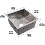 XuanYue stainless steel kitchen sink 45x45 cm