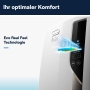 De'Longhi Pinguino PAC EL98 ECO Бесшумный мобильный кондиционер с технологией EcoRealFeel для помещений площадью до 100 м³, 10 700 БТЕ/ч, 2,7 кВт, 64 дБ, осушитель, класс энергоэффективности A, белый [Класс энергопотребления A]