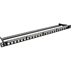 InLine 76824C Keystone Snap-in 24-Kanal Blanko-Patchpanel, 19", 0,5 HE