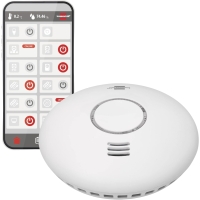 Detector de humo y calor Brennenstuhl Connect WiFi WRHM01 con notificación por app (detector de humo WiFi con 2X pilas incluidas, probado según EN 14604)