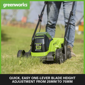 Аккумуляторная газонокосилка Greenworks 24 В, до 200 м² 