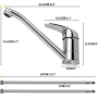 Single lever kitchen faucet with 360° swivel joint, chrome,