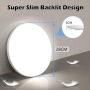 Round ceiling light LED 24 W, 6500 K, 2000 lm, IP44, diameter 28 cm