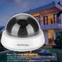 Sonew dummy camera, dome surveillance camera dummy with simulated red flashing IR lights - dummy camera for indoor and outdoor use, for home and business