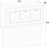 Cablecoach Habengut CC10042 3-pin socket for baseboard
