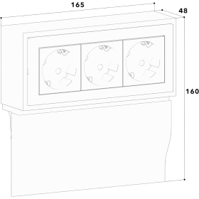 Cablecoach Habengut CC10042 3-pin socket for baseboard