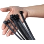 Cable ties black 550 x 9.0 mm 100 pieces ultra strong 80 kg tensile force - ERKO