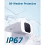eufy Security S230 SoloCam S40, Überwachungskamera aussen, Sicherheitskamera mit WLAN, Scheinwerfer, Solarpanel, Solarbetrieben, 2K Auflösung, IP67 Wasserschutz