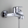 ANMECS Bathtub Faucet Wall-mounted Faucet Bathtub Mixer Chrome Plated