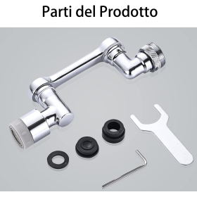 People 1080° Faucet Aerator Filter Wasserhahn für Spüle, Küche und Bad - Schwarz