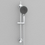 Non-drilled and non-drilled shower rail, chrome