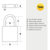 Cerradura de seguridad YALE de 52 mm - resistente a la corrosión