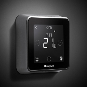 Honeywell Home T6 Termostato de ambiente Wi-Fi y caja receptora con cable, montaje en pared, negro
