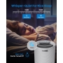 RENPHO HEPA air purifier for allergy sufferers, cleans 55 m² room (<30 min), with sleep mode, 8-color night light, timer and lock function