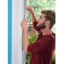 tesa Insect Stop STANDARD Fliegengitter für Fenster - Insektenschutz zuschneidbar - Mückenschutz ohne Bohren - 1 x Fliegen Netz weiß - 110 cm x 130 cm