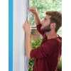 Tesa Insect Stop COMFORT para puertas de ventana - mosquitera con cinta autoadhesiva - antracita, 130 cm x 150 cm & Insect Stop autoadhesivo STANDARD para ventanas - negro, 130 cm x 150 cm