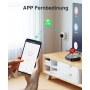 GHome Smart Wlan Steckdose 16A,WiFi Steckdose 4erPack, Smart Home Plug Funktioniert mit Alexa Google Home,Stromverbrauch Messen Sprachsteuerung Timer, NUR auf 2,4GHz WiFi.230V || 50/60Hz || 20-45° C