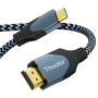 Кабель USB C - HDMI, 2 м, 4K, 60 Гц, кабель Thunderbolt 4 - HDMI, совместим с MacBook, iPad Pro, сериями Galaxy, Surface, XPS, HP 