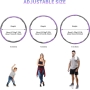 Dawngrey Gewichteter Hula Fitness Reifen, 8 Segmente Abnehmbarer Übung Hoola Hoop mit Mini Maßband für Erwachsene Kinder Taille/Hüfte/Gewichtsverlust Massage (Lila-Grau)