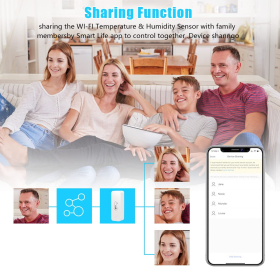 Smartes Temperatur-Hygrometer Coikes WiFi für den Innenbereich, Smart WiFi-Hygrometer funktioniert über die Tuya Smart Life-Anwendung (4)