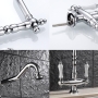 Retro Style Basin Faucet 360° High Spout Vintage Ceramic Handle for Hot and Cold Water (Coating)