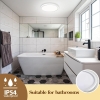 Aisutha Deckenlampe, runde LED-Deckenlampe, 18 W, 5000 K, 1800 lm, IP54 wasserdichte Badezimmerlampe, geeignet für Wohnzimmer, Küche, Schlafzimmer, Balkon, ultradünne Deckenlampe Ø220 x H25 mm, Weiß 