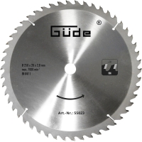 Güde carbide saw blade with 50 teeth 250 x 20 mm