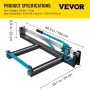 “VEVOR manual tile cutter 35-800 mm: high-performance device with adjustable cutting thickness and professional positioning”