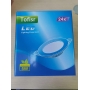 Tofisr Lámpara LED empotrable de techo, 5 W, 400 lm, luz blanca cálida, 2700 K, panel LED redondo metálico, foco empotrable LED, ojos de buey, diámetro 75-95 mm, paquete de 24