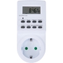 UNITEC Digital Weekly Timer, Indoor, Daily and Weekly Programming, LCD Screen, White