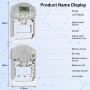 Dinamómetro de mano electrónico, 90 kg, rango de carga 200 kg, con 19 juegos de discos individuales