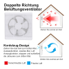 Extractor HUGOOME 300 m³/h Ø 150 mm, reversible en 2 direcciones