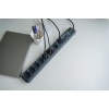 Brennenstuhl Secure-Tec power strip with 8 sockets, surge protection and main-follow function (3m cable, switch) anthracite