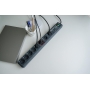 Brennenstuhl Secure-Tec Steckdosenleiste mit 8 Steckdosen, Überspannungsschutz und Main-Follow-Funktion (3m Kabel, Schalter) Anthrazit