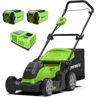 Greenworks G40LM41K2X cordless lawnmower for areas up to 500 m²