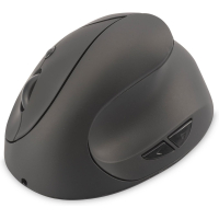 DIGITUS DA-20155 Kabellose Ergonomische Maus, Vertikal, 6D (Tasten), Aufladbarer Akku schwarz