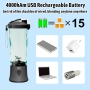 TOPESCT Portable Blender 600ml USB Rechargeable