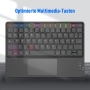 Fintie kabellose Bluetooth-Tastatur mit Touchpad und deutschem Layout