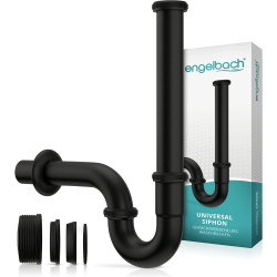 Sifón extralargo para fregadero – Engelbach, 3,2 cm con funda de goma