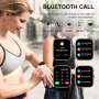 Smartwatch para mujer y hombre, pantalla táctil de 1,85 pulgadas con llamadas Bluetooth
