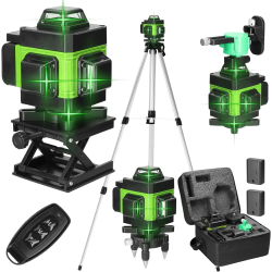 Lasernivelliergerät KKnoon 4x360° 16 mit Kreuzlinie und Stativ