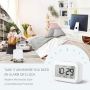 TXXMM Digital Alarm Clock for Bedroom, Travel, Office - Modern Minimalist Style with LCD Display, Adjustable Volume, 12/24 Hour Snooze and Weekend Mode, Easy Setup