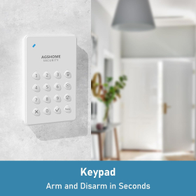 AGSHOME Alarmanlage, kabellos, 15 Stück, WLAN, Sicherheit, Einbrecher System kabellos, 120 dB, Sicherheitssets für zu Hause, erweiterbar – kompatibel mit Alexa, Google Assistant
