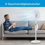 Midea S8: Quiet pedestal fan with remote control, 7 rotor blades