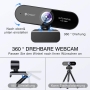 eMeet Webcam 1080P - Full HD Webcam with Autofocus, Webcam with Dual Microphone, Low Light Correction, 96° Field of View, for PC, Desktop, Xbox, Win10, Mac OS X, for Skype, Zoom