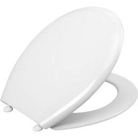 Cornat WC-Sitz "Palu" - Klassisch weißer Look - Pflegeleichter Thermoplast - Schlichtes Design passt in jedes Badezimmer / Toilettensitz / Klodeckel / KSP00