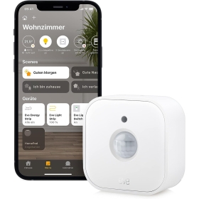 Eve Motion Sensor de movimiento inteligente (HomeKit) con sensor de luz, resistente al agua IPX3