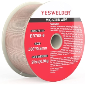 YESWELDER ER70S-6 0,8 мм 0,9 кг Катушка из углеродистой стали, сплошная сварочная проволока MIG