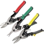 Amazon Basics Set of three Aviation tin snips for straight cuts, 3 Piece, right and left hand