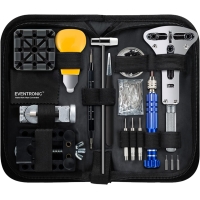 Eventronic watch tool set, watch repair watchmaker tool watch tool bag Watch Tools in black nylon bag